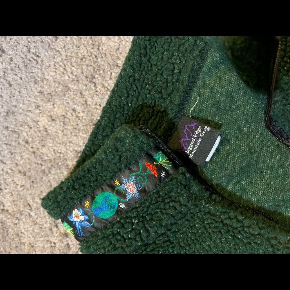 SALE L fuzzy green jacket